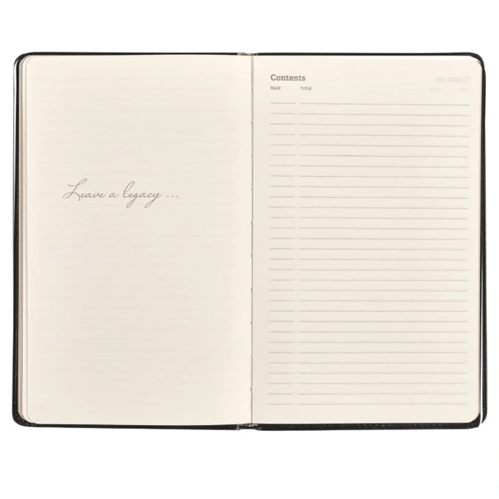 Leatherpress Heritage Collection Tuxedo Black Leather Notebook Journal Grad Gift